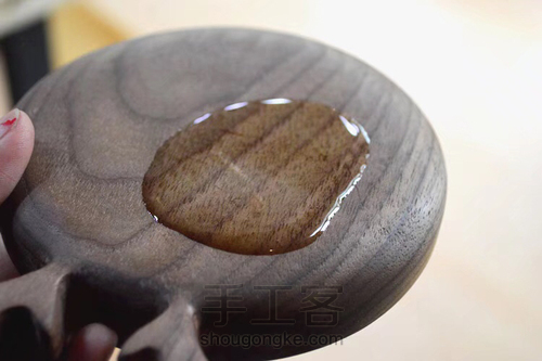 黑胡桃木纯手工麋鹿挖盘详解 第24步