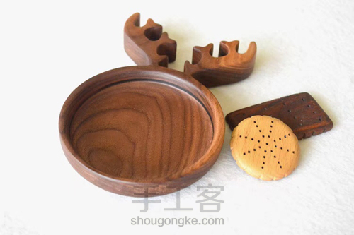 黑胡桃木纯手工麋鹿挖盘详解 第26步