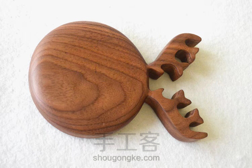 黑胡桃木纯手工麋鹿挖盘详解 第27步