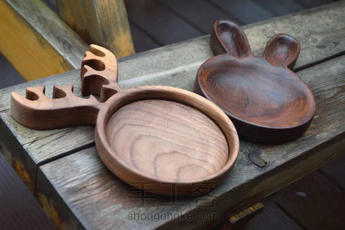 黑胡桃木纯手工麋鹿挖盘详解 第29步