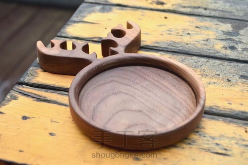 黑胡桃木纯手工麋鹿挖盘详解 第33步