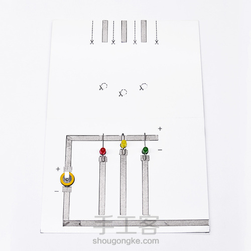 纸电路游戏卡片制作教程 第4步