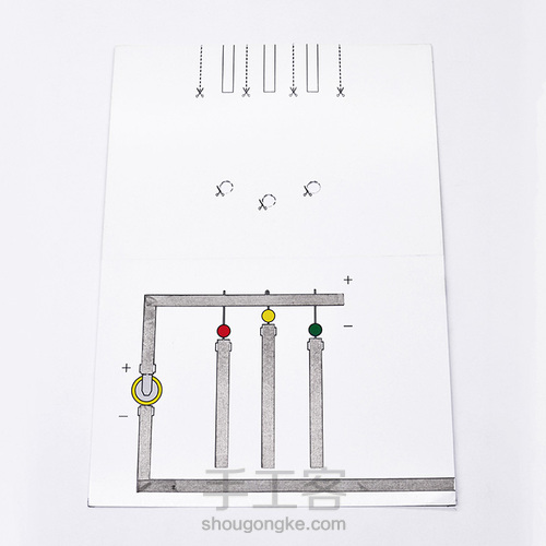 纸电路游戏卡片制作教程 第3步