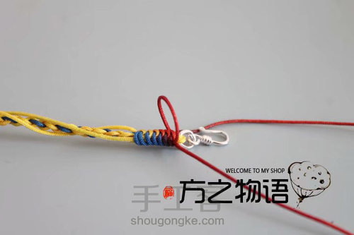 四股辫手绳材料包教程 第11步