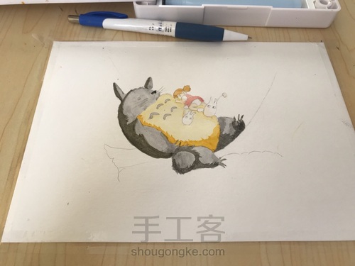 初识水彩 第6步