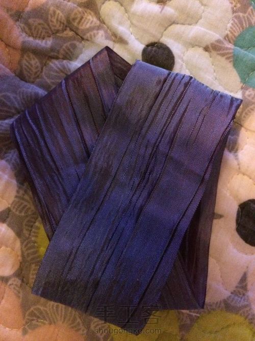 紫色系发夹 第2步