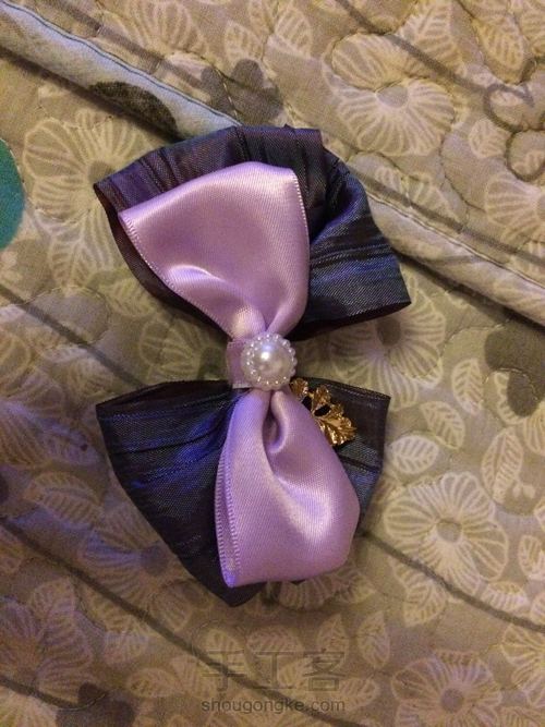 紫色系发夹 第5步