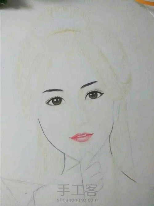 手绘古风美人 第1步