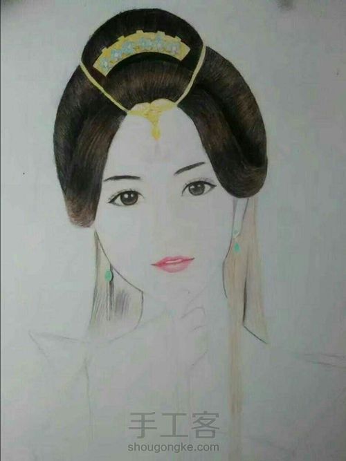 手绘古风美人 第3步