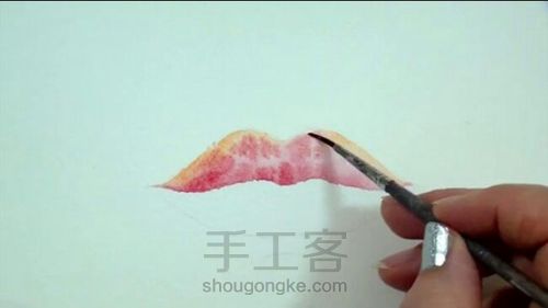 女生红唇 第3步