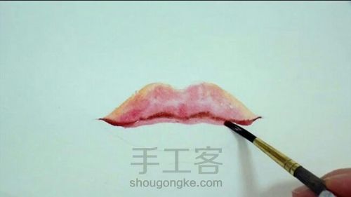 女生红唇 第4步