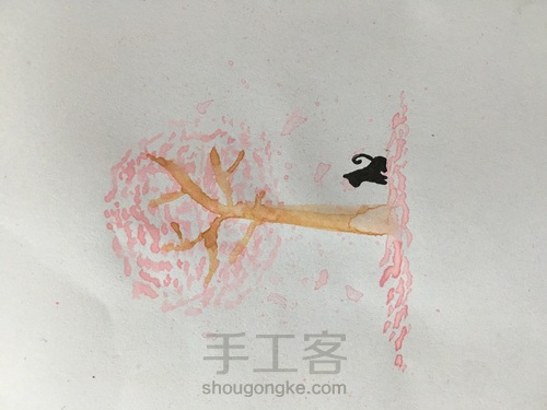 落英缤纷（水彩画 1） 第1步