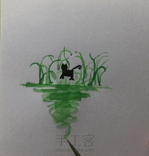 翡翠森林（水彩画3） 第12步