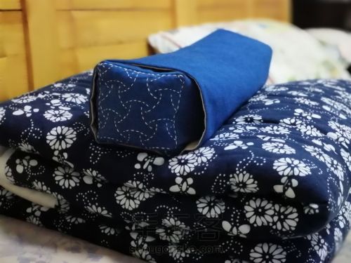 蓝染刺绣枕头 第5步