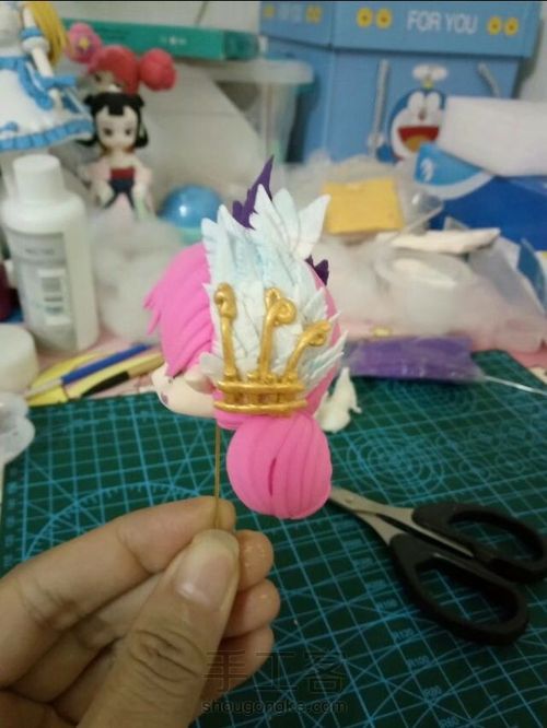 小乔天鹅之梦皮肤粘土手办教程 第11步