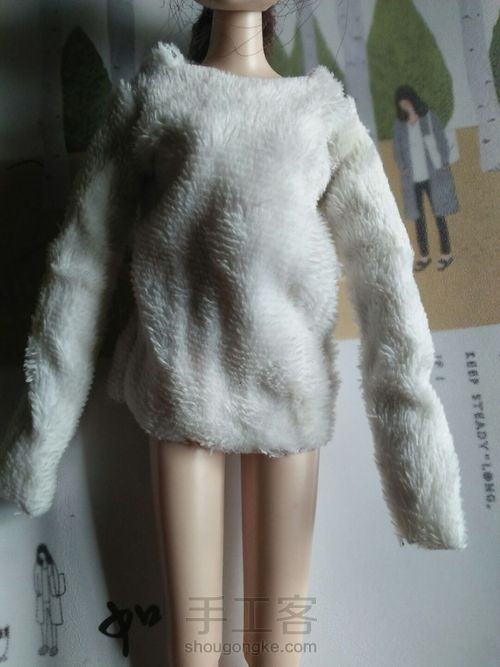 六分娃娃的冬季上衣 第7步