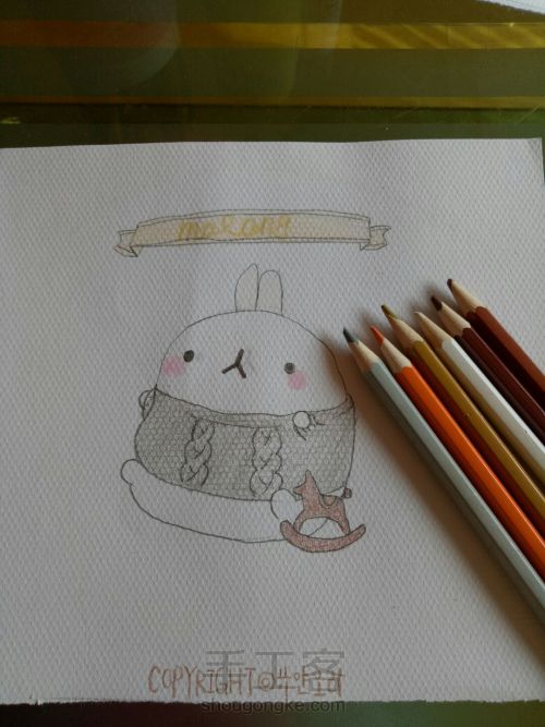 画一只土豆兔/MOLANG兔 第2步