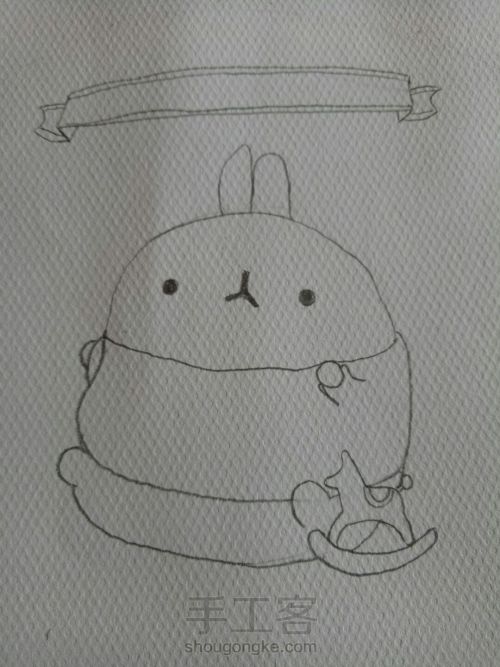 画一只土豆兔/MOLANG兔 第4步