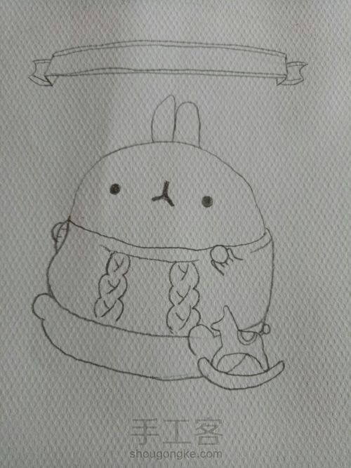 画一只土豆兔/MOLANG兔 第5步