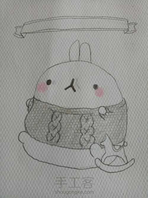 画一只土豆兔/MOLANG兔 第7步