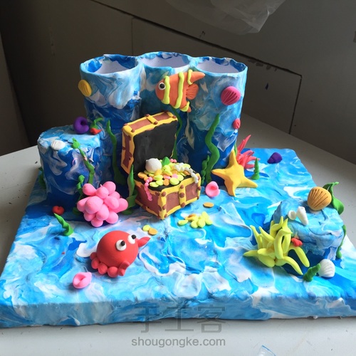 超轻黏土—海底寻宝 第1步