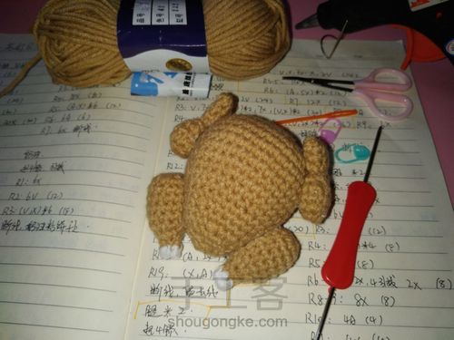 烤鸡钩编 第2步