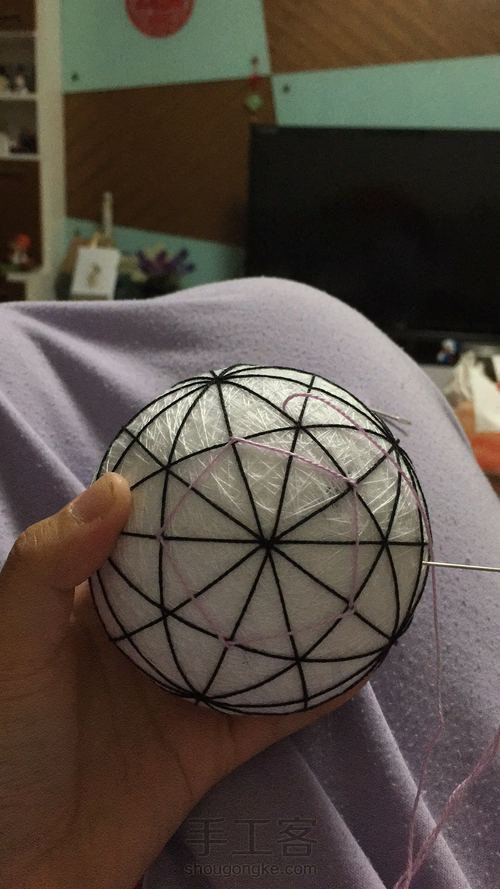 【小花脸】手鞠冰淇淋 第2步