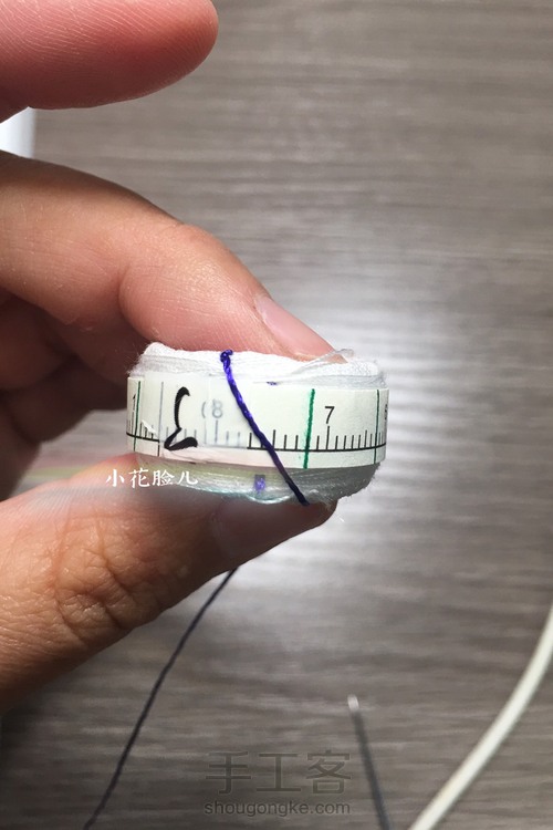 【小花脸】加贺指贯顶针青海波二跳 第5步