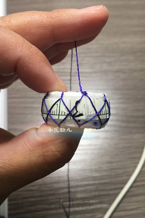 【小花脸】加贺指贯顶针青海波二跳 第8步