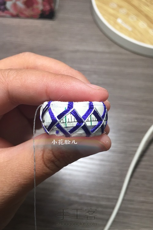 【小花脸】加贺指贯顶针青海波二跳 第11步