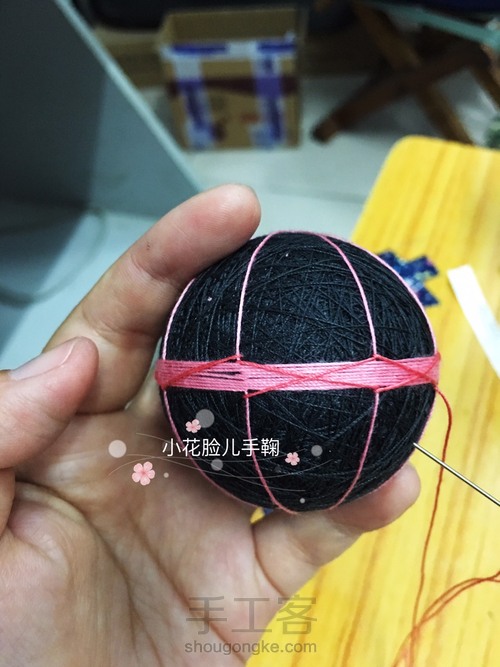 【小花脸】手鞠基础款
 第8步