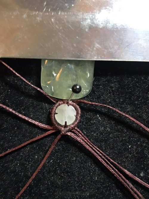 翡翠荷叶手牌手绳 第11步