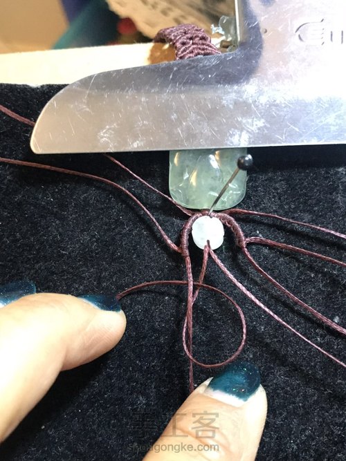 翡翠荷叶手牌手绳 第10步
