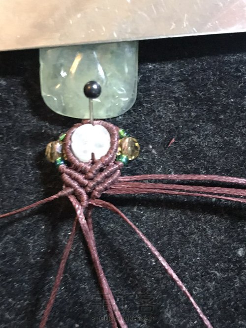 翡翠荷叶手牌手绳 第21步