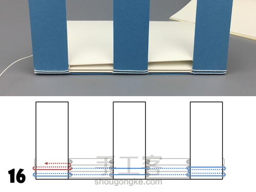 交叉式装订 第16步