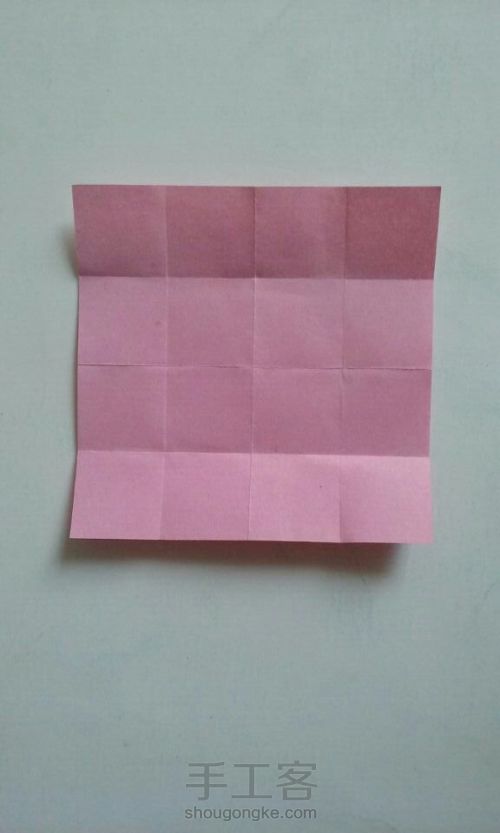 一张正方形纸制作正方体 第1步
