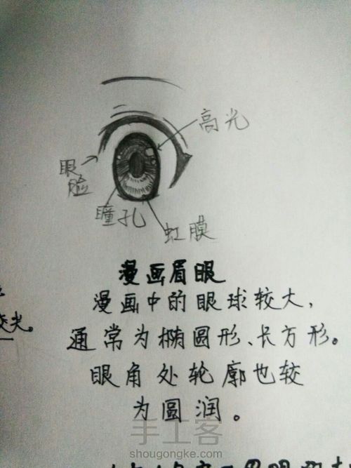 动漫人物眼睛绘画 第2步