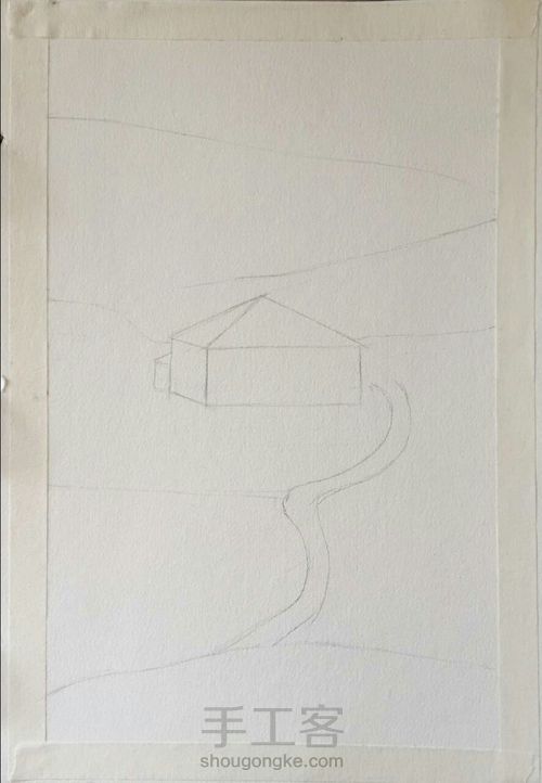 【转载】用彩铅画风景画 第1步