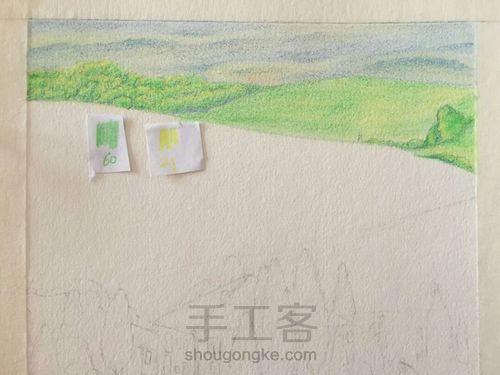 【转载】用彩铅画风景画 第2步