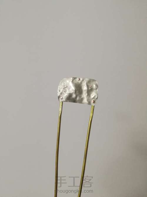 创意手工U形发簪子，没有创意我不做。 第11步