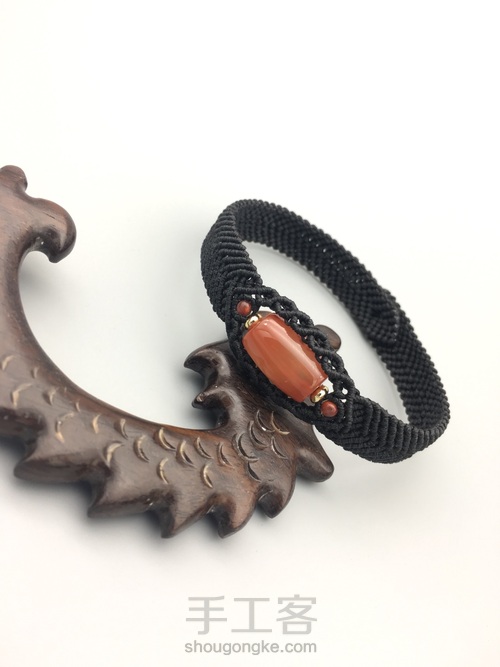 男款南红转运珠手链 第1步