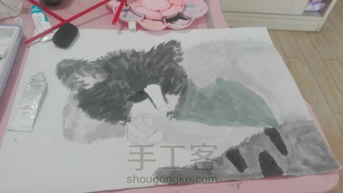 水彩猫咪 第3步