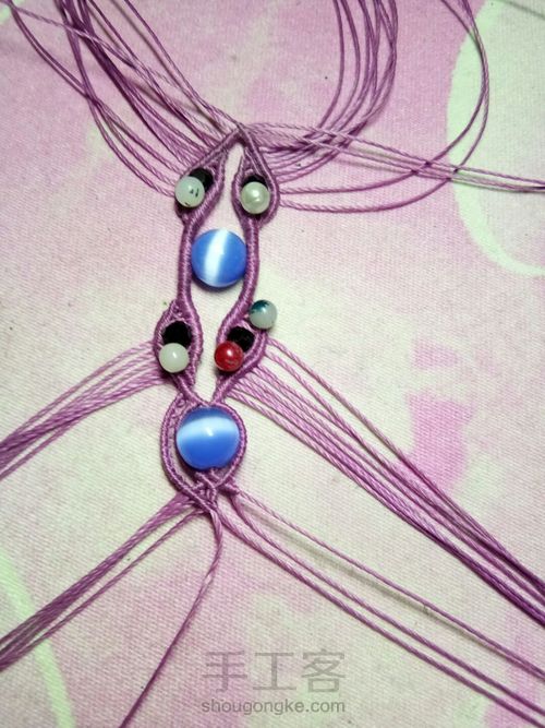 仿外网手链教程 第34步