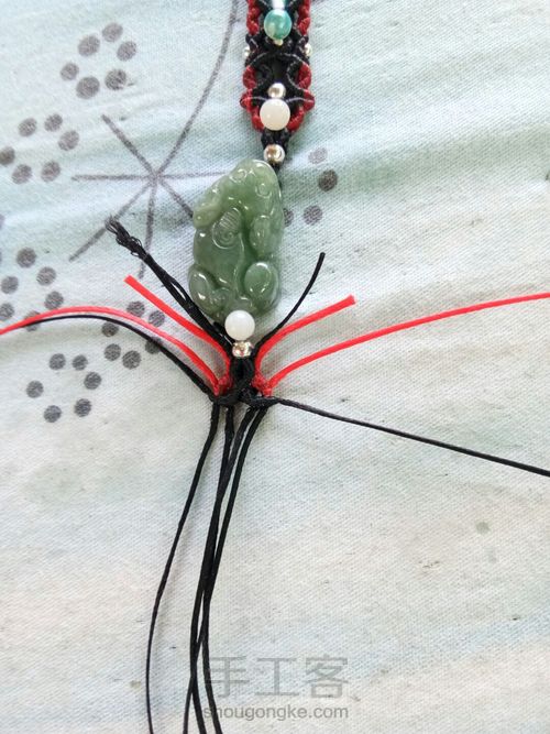 首创翡翠貔貅手链男士款 第10步