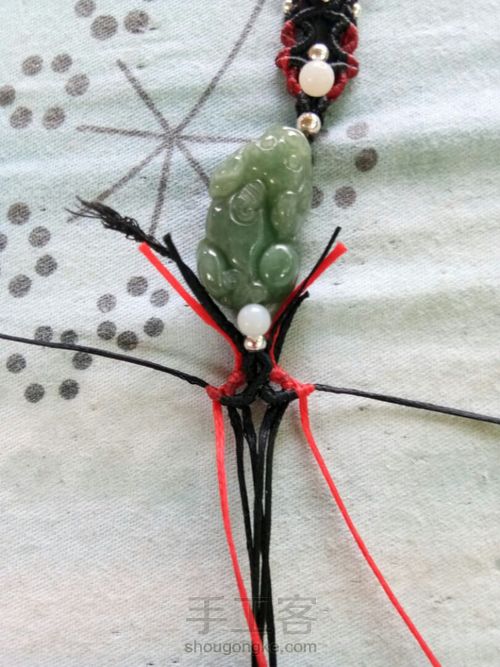 首创翡翠貔貅手链男士款 第11步