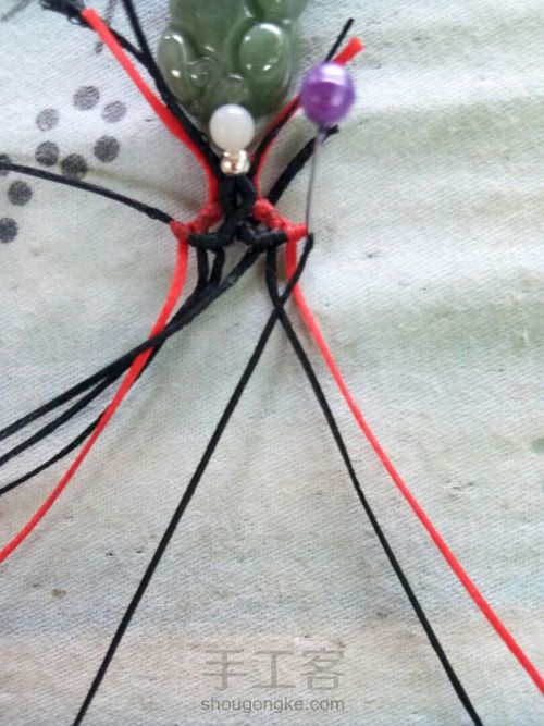 首创翡翠貔貅手链男士款 第12步