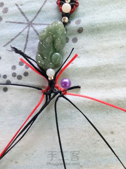 首创翡翠貔貅手链男士款 第13步