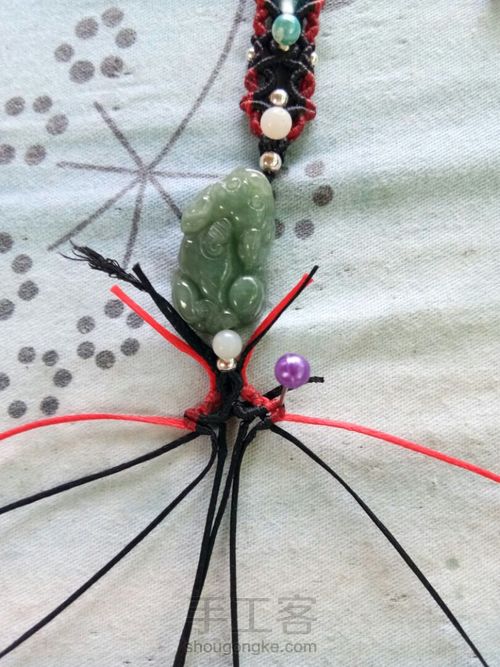 首创翡翠貔貅手链男士款 第14步