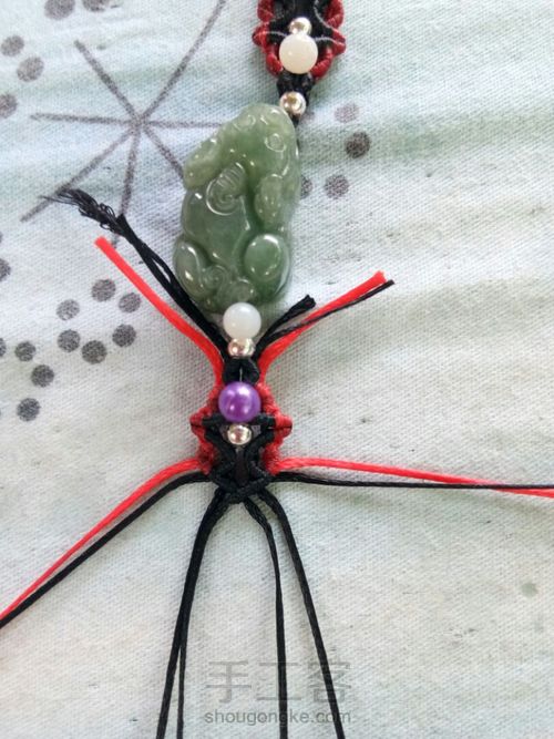 首创翡翠貔貅手链男士款 第21步