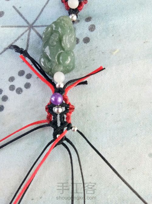 首创翡翠貔貅手链男士款 第26步